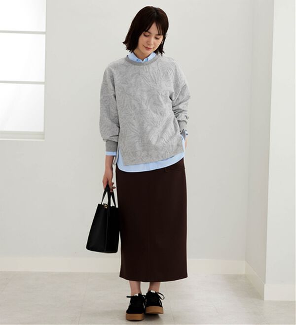 BELLUNA（ベルーナ）の「花柄ふくれジャカードプルオーバー（カットソー）」｜詳細画像
