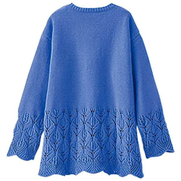 BELLUNA（ベルーナ）の「透かし編デザインモールニットプルオーバー（ニット・セーター）」｜詳細画像