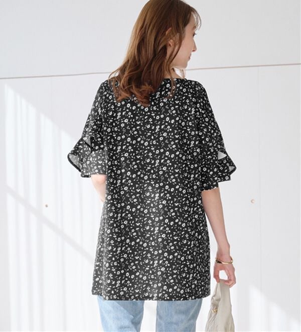 alotta（アロッタ）の「【４つの機能付】ひんやりフリル袖Ｔシャツチュニック（チュニック）」｜詳細画像