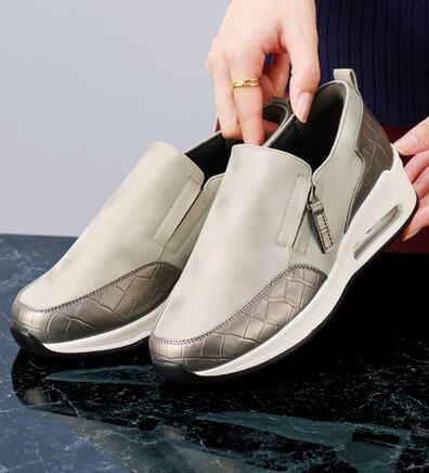 ルフラン（ルフラン）の「クロコ型押切替エアソールスニーカー（スニーカー）」