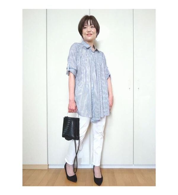 BELLUNA（ベルーナ）の「ヒンヤリ冷感ライトオンスジーンズ（フルレングスパンツ）」｜詳細画像