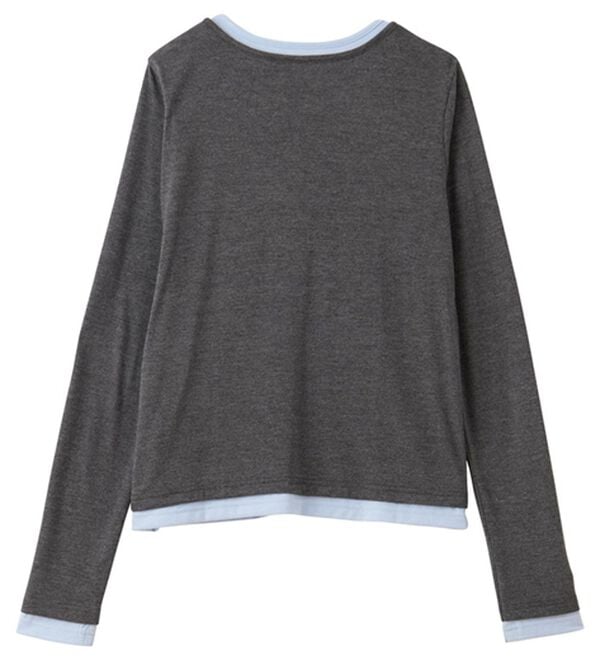 GeeRA（ジーラ）の「レイヤード風ヘンリーネックカットソー（カットソー）」｜詳細画像