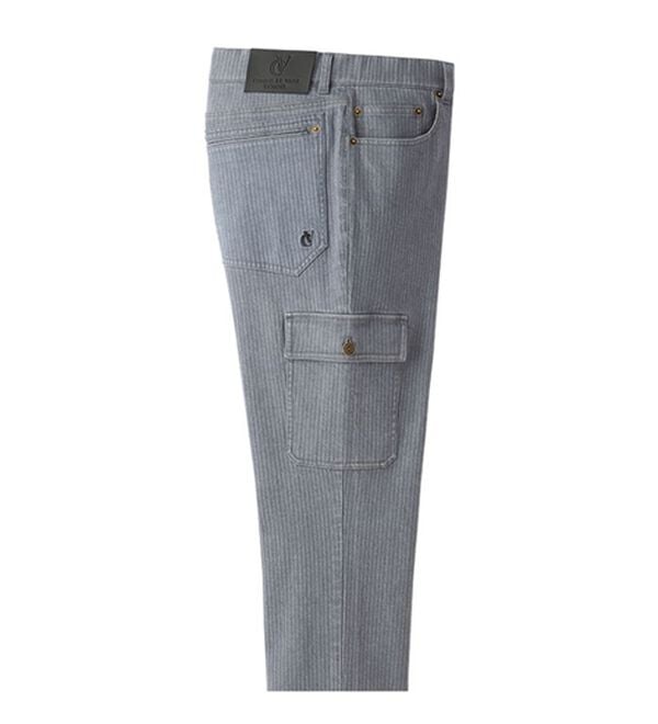 「【２本組】＜コムルヴァン・オム＞紳士のモノトーンカーゴジーンズ（メンズデニムパンツ）」｜詳細画像