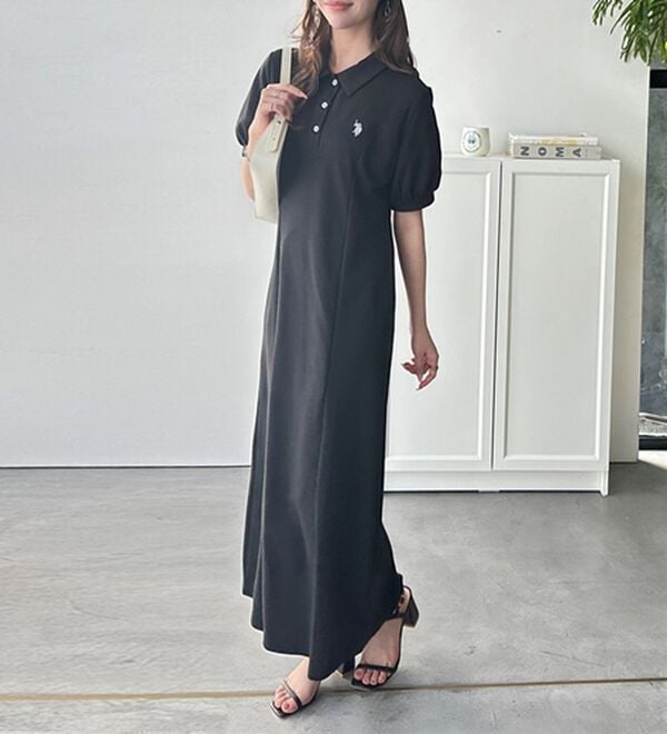 GeeRA（ジーラ）の「【Ｕ．Ｓ．ＰＯＬＯＡＳＳＮ】ポロ衿ワンピ―ス（その他ワンピース）」｜詳細画像