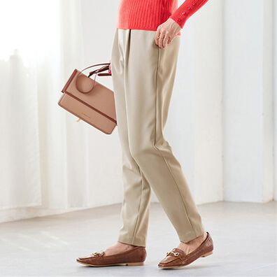 RANAN（ラナン）の「あったか！裏起毛美脚シルエットタックパンツ（フルレングスパンツ）」