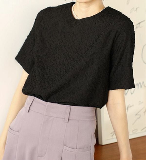 GeeRA（ジーラ）の「ふくれジャカードテクスチャーブラウス（ブラウス）」｜詳細画像