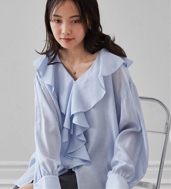 RANAN（ラナン）の「ラッフルフリルオーバーブラウス（ブラウス）」｜詳細画像