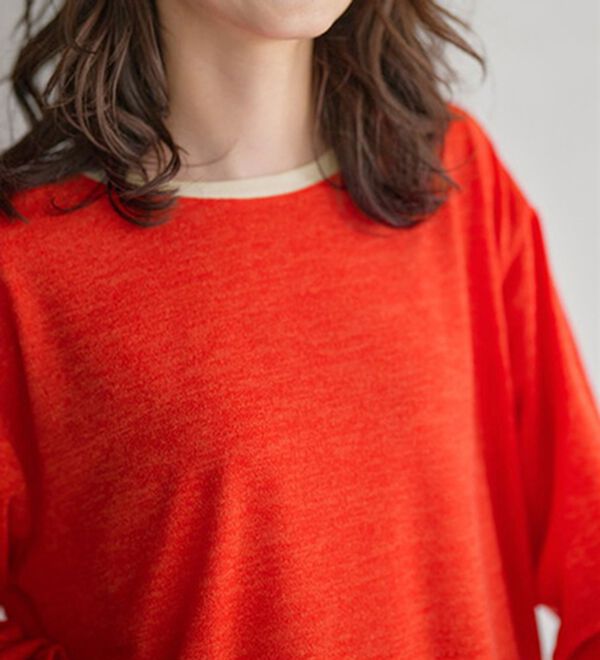 RANAN（ラナン）の「配色使いニットソープルオーバー（カットソー）」｜詳細画像