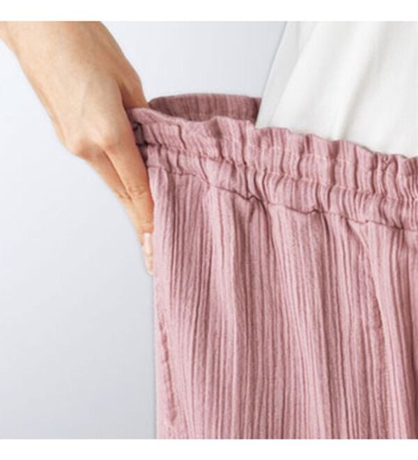BELLUNA（ベルーナ）の「はき心地抜群！楊柳ダブルガーゼパンツ（その他パンツ）」｜詳細画像