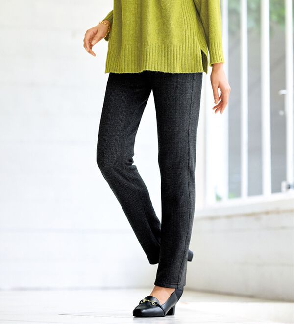 BELLUNA（ベルーナ）の「ラクふわスッキリ！静電気防止裏ファーパンツ（フルレングスパンツ）」｜詳細画像