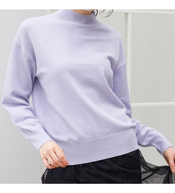 RANAN（ラナン）の「もちもちベーシックニット（Vネック・ハイネック）（ニット・セーター）」｜詳細画像