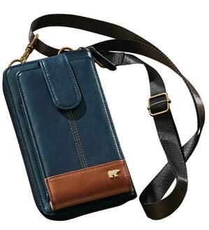 「＜ゴールデンベア＞大人のスマホ＆ウォレットポーチ（メンズショルダーバッグ）」｜ネイビー