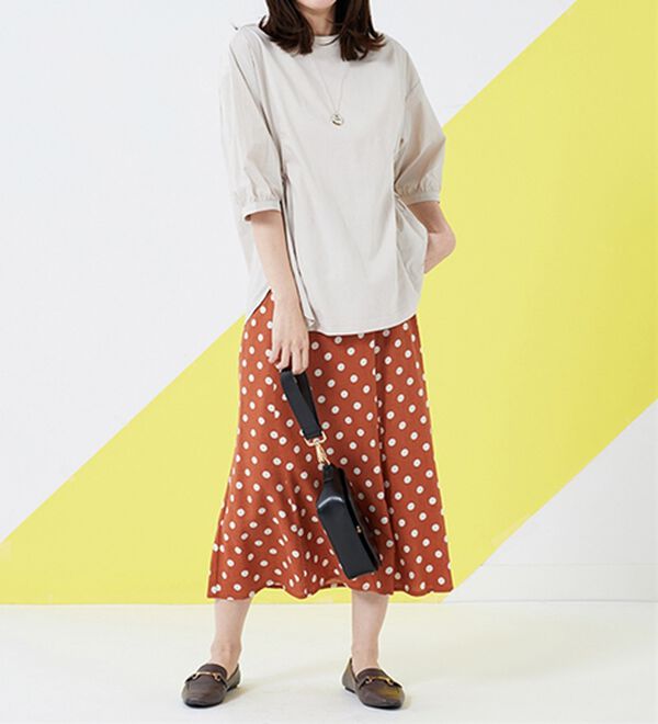 BELLUNA（ベルーナ）の「高見え！異素材切替ドロスト使いプルオーバー（カットソー）」｜詳細画像