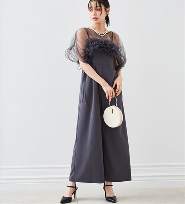 RANAN（ラナン）の「マルチWAYフリルチュールボレロセットパンツドレス（その他ワンピース）」｜詳細画像