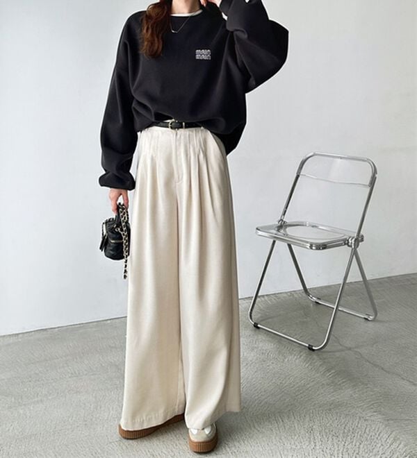 GeeRA（ジーラ）の「３タックワイドパンツ（フルレングスパンツ）」｜詳細画像