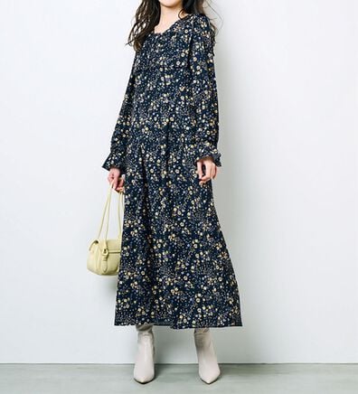 RANAN（ラナン）の「衿ディテールロングワンピース（ロングワンピース）」