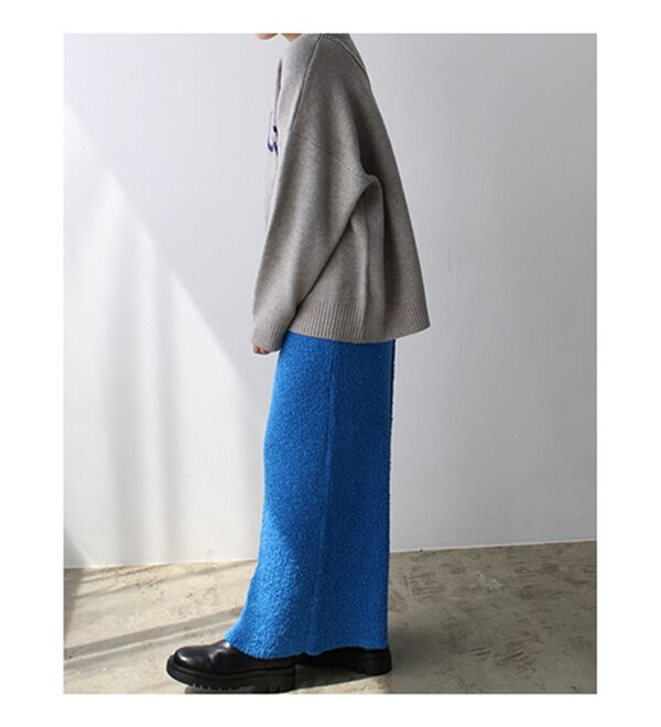 GeeRA（ジーラ）の「ブークレ素材ニットタイトスカート（ロングスカート）」｜詳細画像