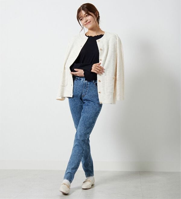 A HAPPY MARILYN（アハッピーマリリン）の「【Ｍ～８Ｌ】【選べる丈】魔法の美ライン ストレッチ スキニー デニムパンツ（スリム・スキニーパンツ）」｜詳細画像