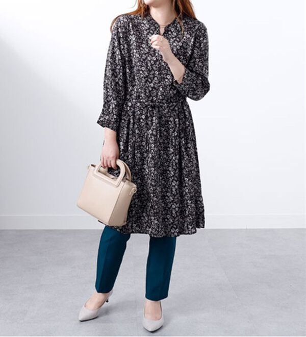 BELLUNA（ベルーナ）の「レーヨンツイル素材ドロスト使いワンピース（その他ワンピース）」｜詳細画像