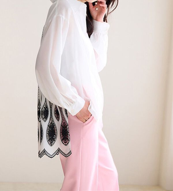 RANAN（ラナン）の「バックレースチュニックブラウス（ブラウス）」｜詳細画像