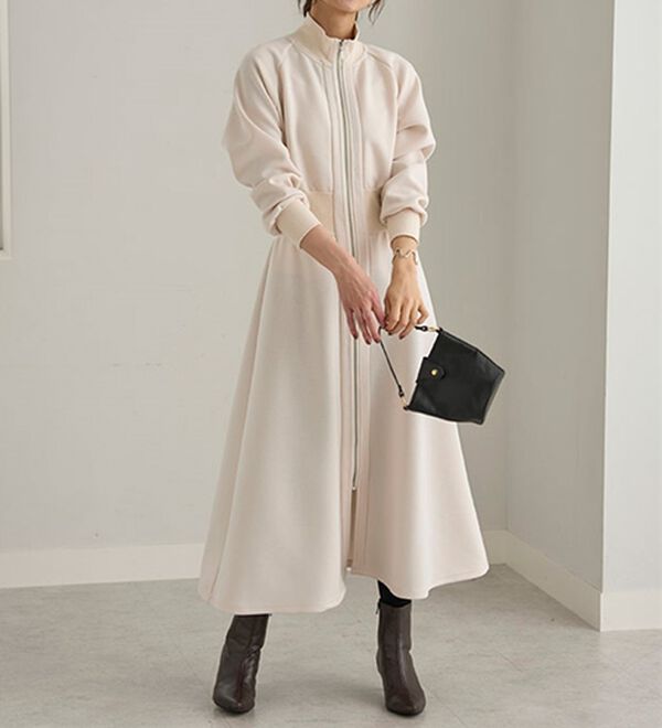 BELLUNA（ベルーナ）の「【ＳＭＡＲＴ　ＥＣＯ　ＪＥＲＳＥＹ】リブ切替ワンピース（ロングワンピース）」｜詳細画像