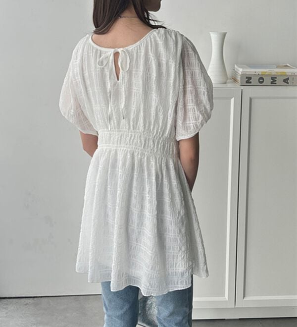 GeeRA（ジーラ）の「前後２ＷＡＹシャーリングチュニック（ブラウス）」｜詳細画像