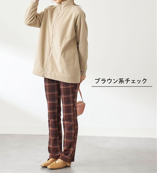 BELLUNA（ベルーナ）の「まるではく毛布！静電防止付裏ファーイージーパンツ（フルレングスパンツ）」｜詳細画像