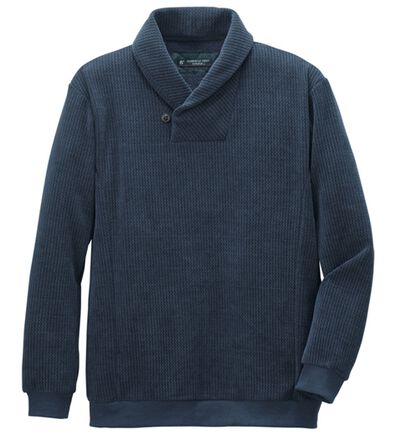 「＜コムルヴァン・オム＞柔らか素材の首元暖か衿トレーナー（メンズトレーナー）」