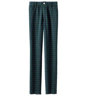 BELLUNA（ベルーナ）の「ポカポカすっきり！静電防止付裏ファーパンツ（フルレングスパンツ）」｜グリーン／ネイビー