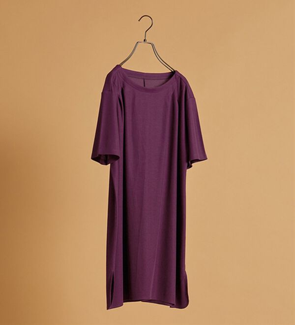 BELLUNA（ベルーナ）の「【接触冷感】かのこ素材タックデザインチュニックワンピース（その他ワンピース）」｜詳細画像