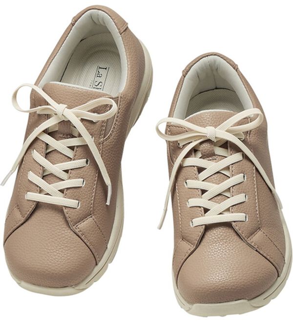 ルフラン（ルフラン）の「スッと履けるウォーキングシューズ・ブーツ＜ラシーナコンフォート＞（スニーカー）」｜ヒモ（ピンクベージュ）
