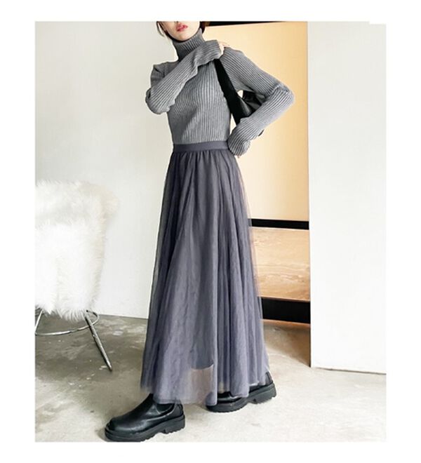 GeeRA（ジーラ）の「フレアーチュールロングスカート（ロングスカート）」｜詳細画像