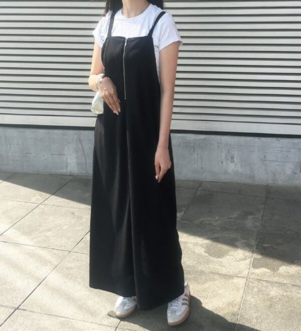 GeeRA（ジーラ）の「ハーフジップキャミワンピース（カットソーワンピース）」｜詳細画像