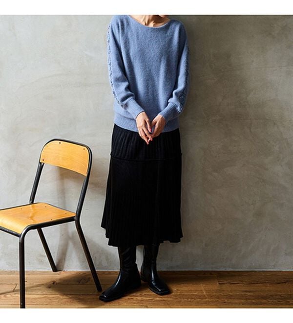 RANAN（ラナン）の「ウール混かぎ針ニットプルオーバー（ニット・セーター）」｜詳細画像