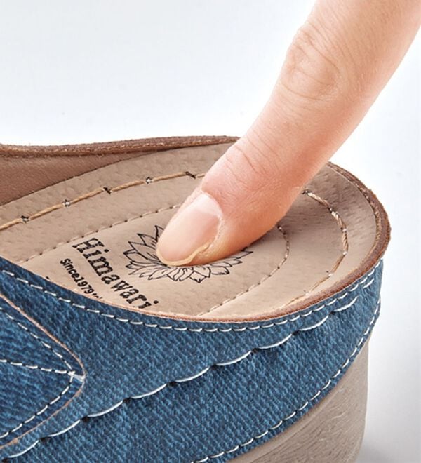 BELLUNA（ベルーナ）の「デニム調花モチーフミュール（サンダル・ミュール）」｜詳細画像