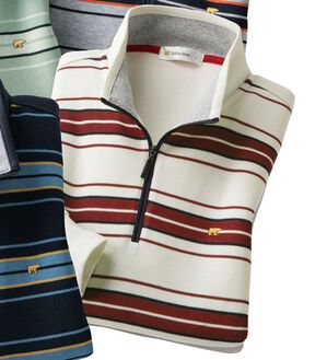 「＜ゴールデンベア＞軽い着心地のハーフジップトレーナー（メンズトレーナー）」｜アイボリー