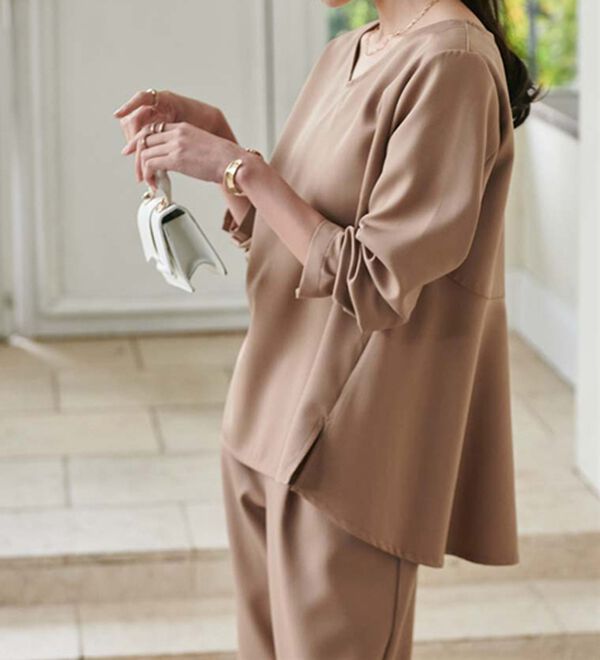 RANAN（ラナン）の「【選べるデザイン】楽してきれい見え！セットアップ（ブラウススーツ）」｜詳細画像