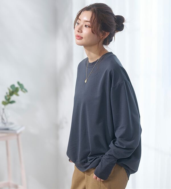 BELLUNA（ベルーナ）の「長めのリブが差をつける！全隠しトレーナー（トレーナー・スウェット）」｜詳細画像