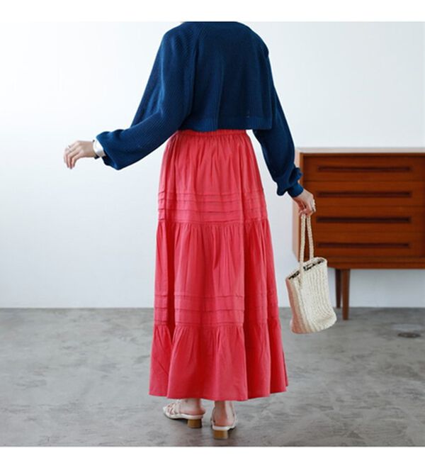 GeeRA（ジーラ）の「タックティアードマキシスカート（ロングスカート）」｜詳細画像