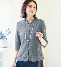 ルフラン（ルフラン）の「フォーマルレースブラウス（ブラックフォーマル（喪服・礼服））」