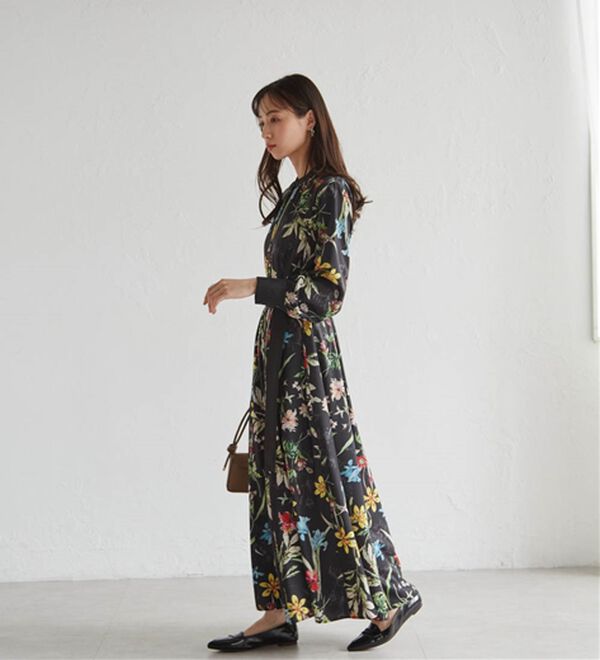 RANAN（ラナン）の「レトロフラワーシャツワンピース（プリントワンピース）」｜詳細画像