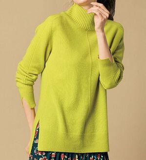 VINNO（ヴィノ）の「贅沢カシミヤ衿リブニットプルオーバー（ニット・セーター）」｜詳細画像