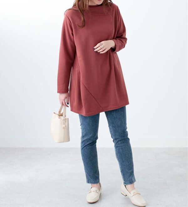 BELLUNA（ベルーナ）の「ボトルネック切替デザインチュニック（チュニック）」｜詳細画像