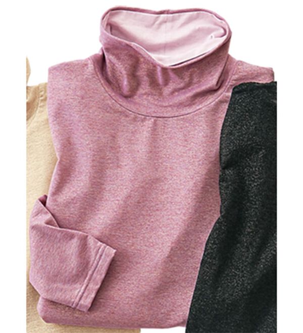 VINNO（ヴィノ）の「＜日本製＞艶めきシャイニープルオーバー（カットソー）」｜ピンク