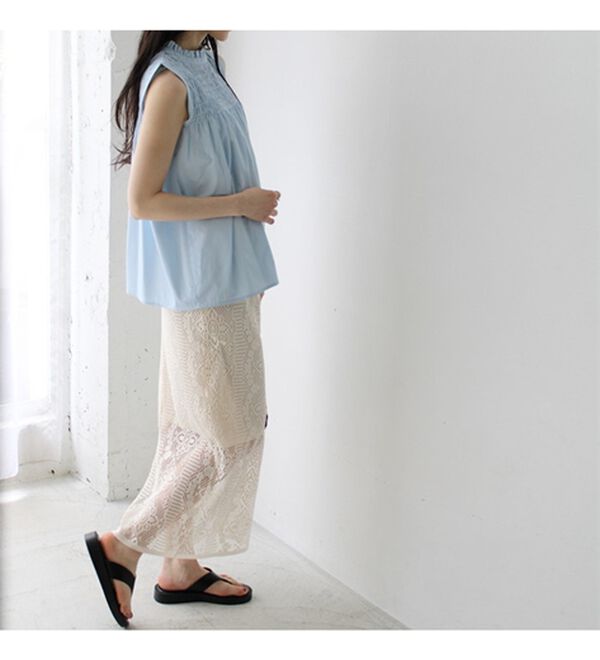 GeeRA（ジーラ）の「ストライプシャーリングブラウス（アンサンブル）」｜詳細画像