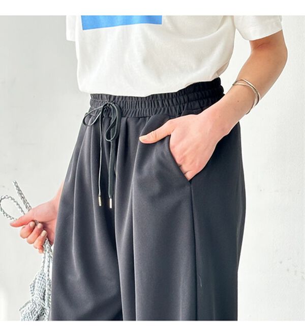 GeeRA（ジーラ）の「接触冷感！リラックスワイドパンツ（ワイドパンツ・ガウチョ）」｜詳細画像