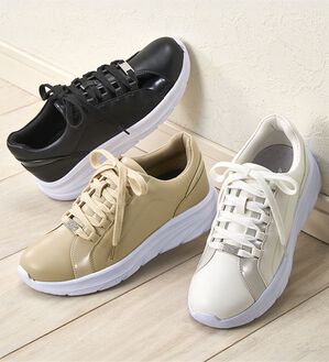 ルフラン（ルフラン）の「４Ｅエナメル切替美脚見せスニーカー（スニーカー）」｜詳細画像