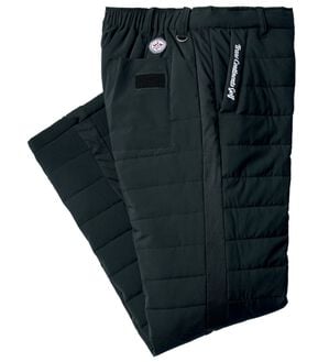 「＜トランスコンチネンツゴルフ＞ラウンドに便利な中わたゴルフパンツ（メンズフルレングスパンツ）」｜ブラック