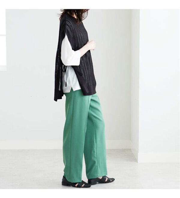 BELLUNA（ベルーナ）の「サイドリボン使いニットベストアンサンブル（アンサンブル）」｜詳細画像