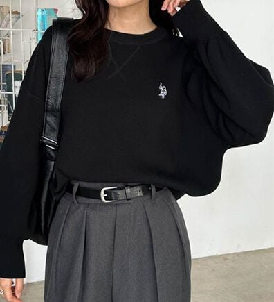 RANAN（ラナン）の「＜U.S.POLO ASSN.＞刺繍スウェットライクニット（ニット・セーター）」